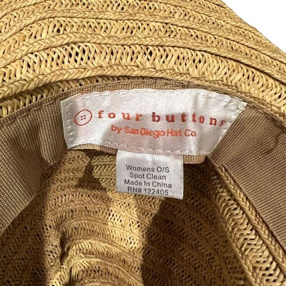 Four‎ buttons by San Diego hat co. Paper/ straw blend hat - Picture 3 of 7